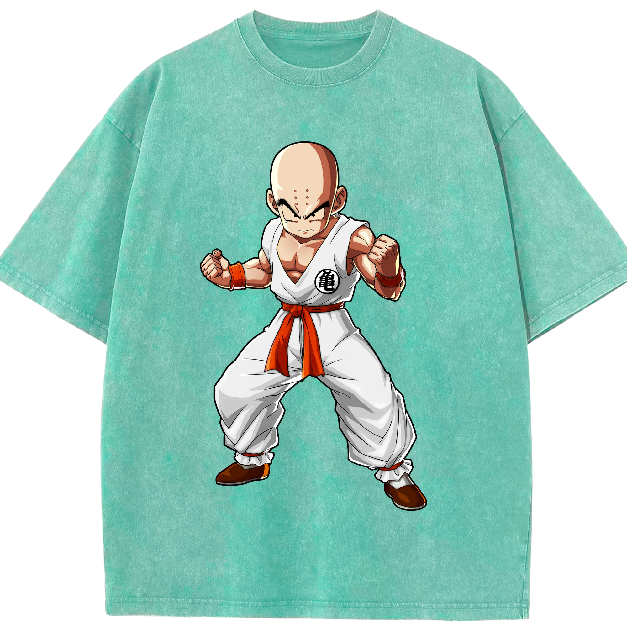 （画像用） ドラゴンボール クリリン DRAGON BALL krillin 綿100% ヴィンテージ風 半袖Tシャツ（フロントプリント）
